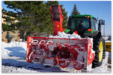 Green Tractor Snow Removal